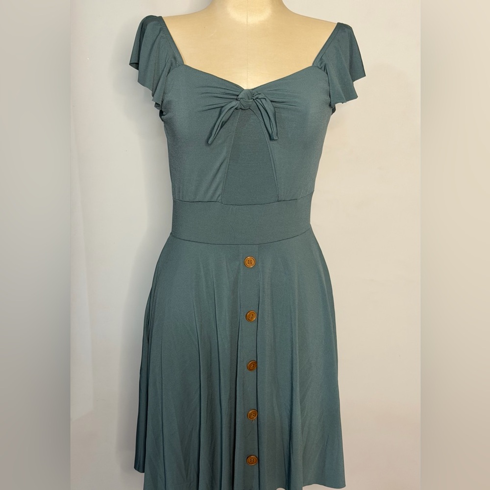 Weissman Contemporary Dance Costume Dress Teal W … - image 1